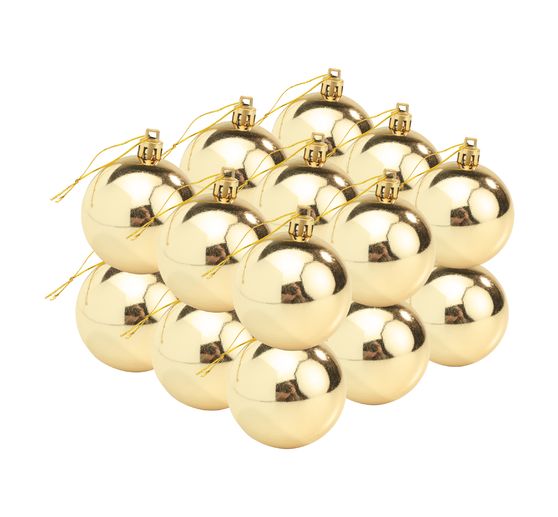 Plastikowe bombki choinkowe, 18 sztuk