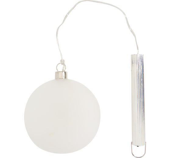 LED glass medallion "Matt" with timer 6/18 hrs.