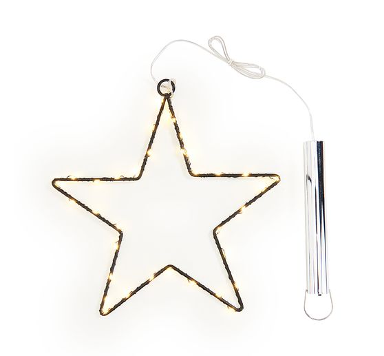 Metal star with LED mini lights incl. timer 6/18 hrs.
