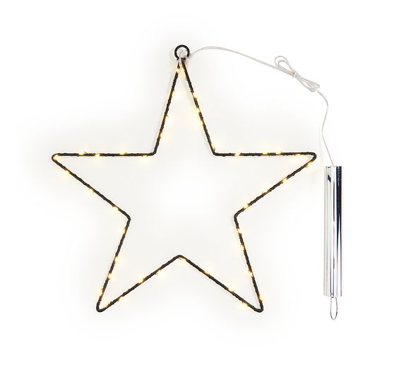Metal star with LED mini lights incl. timer 6/18 hrs.