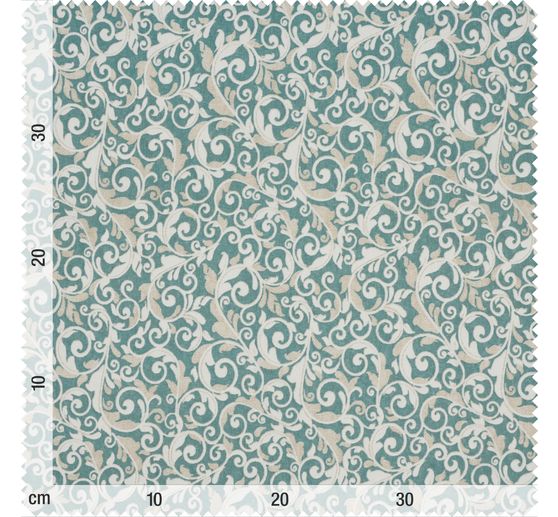 Motif fabric linen look "Foliage"