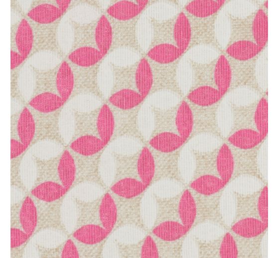 Tkanina z motywem lnianym "Kręgi liści"