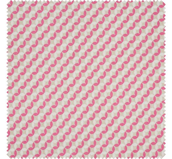 Tkanina z motywem lnianym "Kręgi liści"