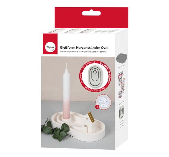 Silicone casting mould "Candle holder" incl. insert