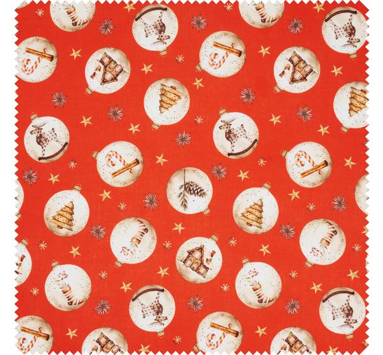 Tkanina bawełniana "Bombki choinkowe"