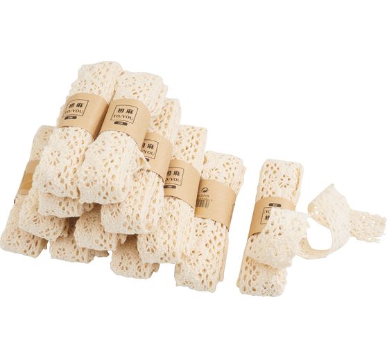 Wstążka koronkowa VBS "Kremowa"