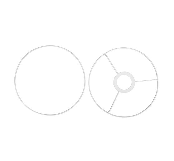 Pierścienie do lamp VBS, białe, Ø 20 cm