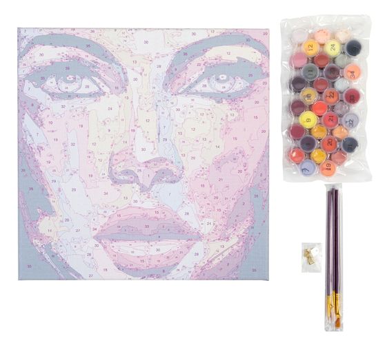 Malowanie po numerach na blejtramie, 30 x 30 cm