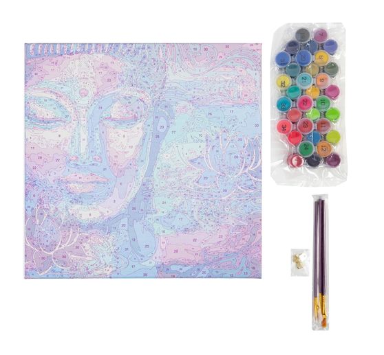 Malowanie po numerach na blejtramie, 30 x 30 cm