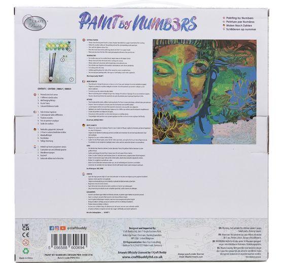 Malowanie po numerach na blejtramie, 30 x 30 cm