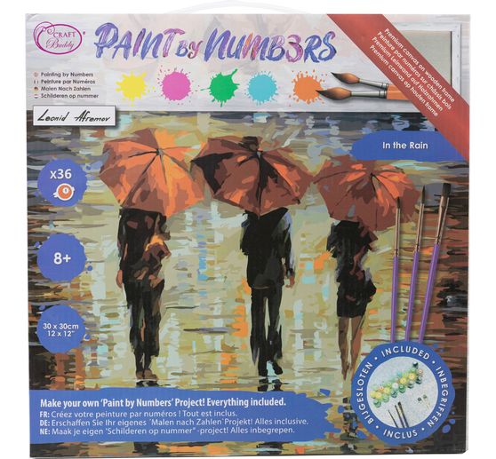 Malowanie po numerach na blejtramie, 30 x 30 cm