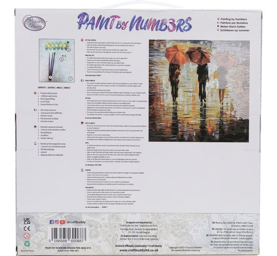 Malowanie po numerach na blejtramie, 30 x 30 cm