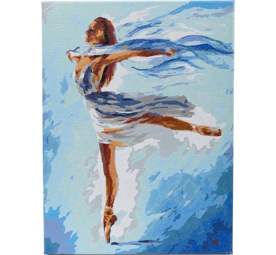 Painting by numbers on stretched canvas, 30 x 40 cm