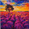 Diamond Painting "Crystal Art Kit", 30 x 30 cm Lavender Field