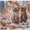 Diamond Painting "Crystal Art Kit", 30 x 30 cm Autumn Kittens