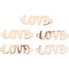 Connector "Love", 5 pieces Rosé Gold