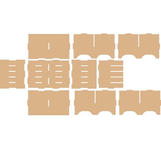 Flexio "Pudełko na poduszki do stempli", 10 przegródek