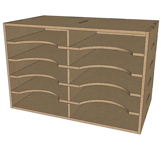 Flexio "Pudełko na poduszki do stempli", 10 przegródek