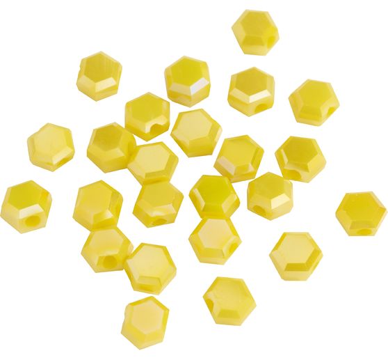 Glass cut beads hexagon