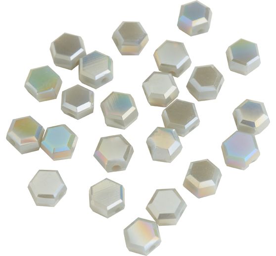 Glass cut beads hexagon