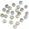 Glass cut beads hexagon Grey