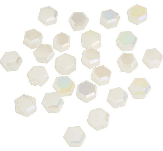 Glass cut beads hexagon