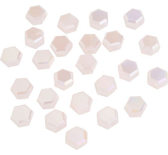 Glass cut beads hexagon