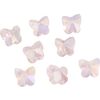 Glass cut beads butterflies Light pink