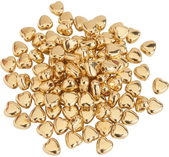 Plastikowe koraliki serca