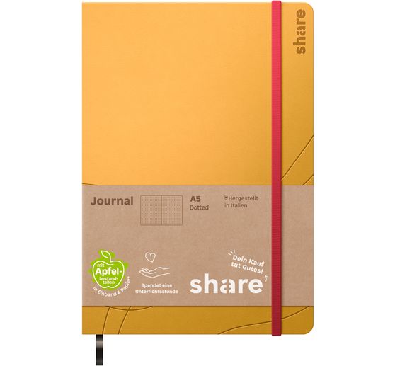share notebook A5, dot chequered