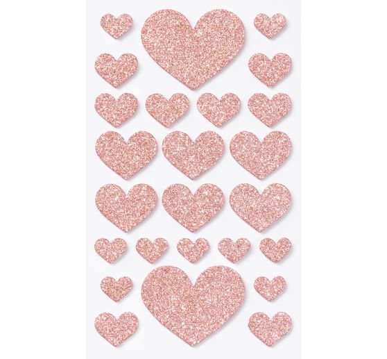 Foam rubber glitter stickers