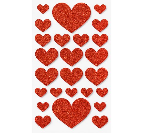 Foam rubber glitter stickers