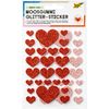 Foam rubber glitter stickers Hearts