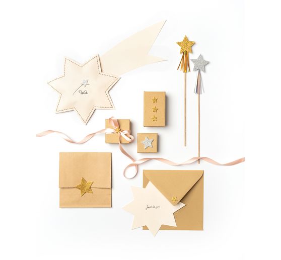 Foam rubber glitter stickers