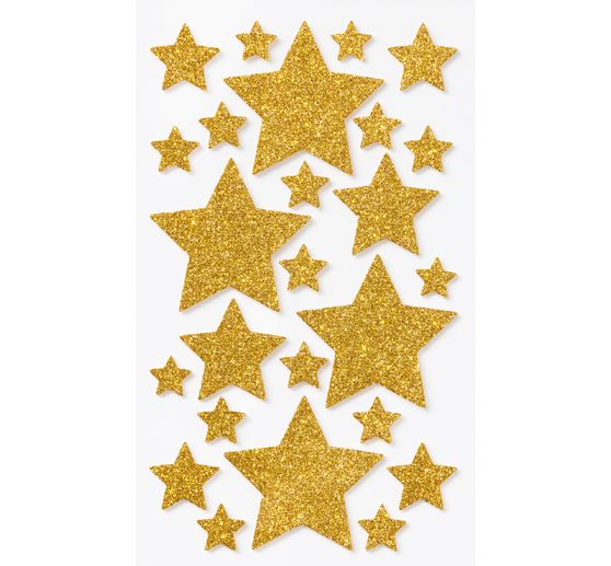 Foam rubber glitter stickers