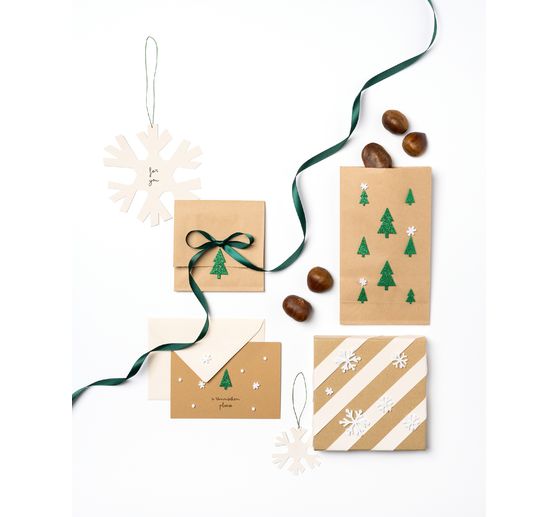 Foam rubber glitter stickers