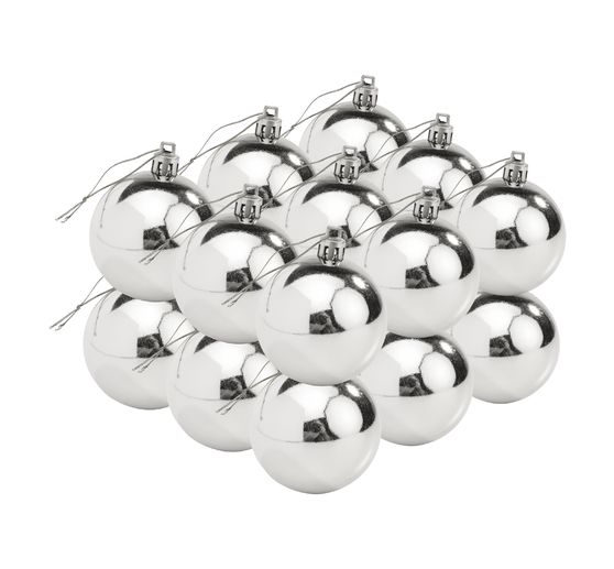 Plastikowe bombki choinkowe, 18 sztuk