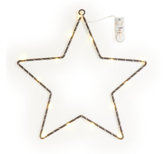 Metal ring star "Star" with LED light