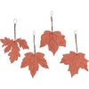 Drewniane jesienne liście z przyczepą Pomarańczowy