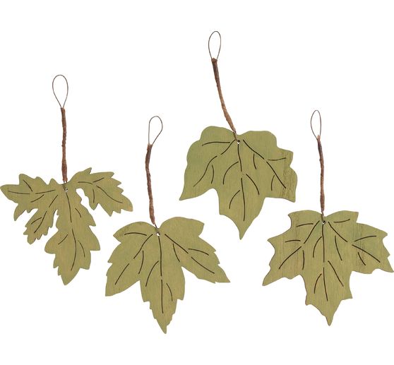 Drewniane jesienne liście z przyczepą