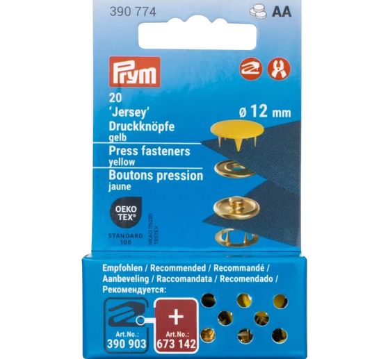 Prym Push-studs Jersey, 12 mm, 20 pieces (en)
