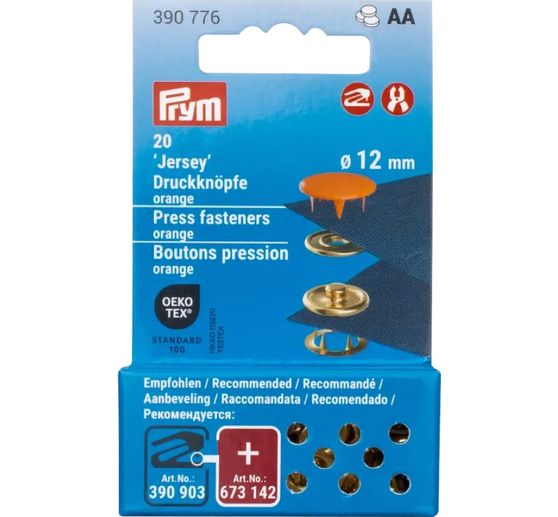 Prym Push-studs Jersey, 12 mm, 20 pieces (en)