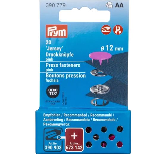 Prym Push-studs Jersey, 12 mm, 20 pieces (en)