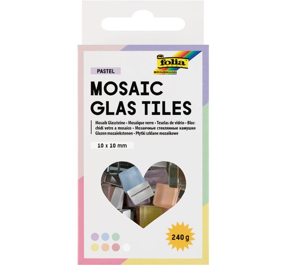 Mieszanka szklanych kamyków mozaikowych, różne kolory