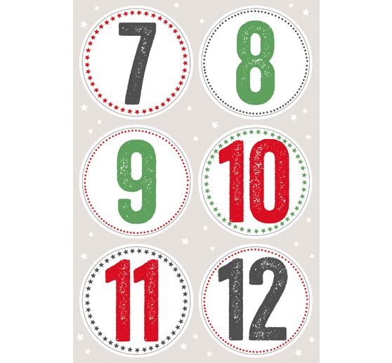 Naklejka "Cyfry adwentowe"