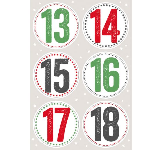 Naklejka "Cyfry adwentowe"