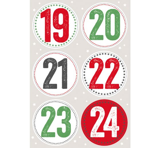 Naklejka "Cyfry adwentowe"