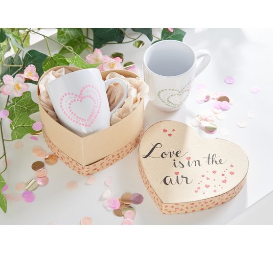 Pudełka tekturowe VBS "Serce", zestaw 3 sztuk