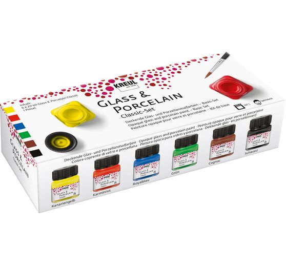 Klasyczny zestaw szkła i porcelany KREUL "Podstawowe kolory"