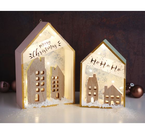 Drewniana półka "House", zestaw 2 sztuk